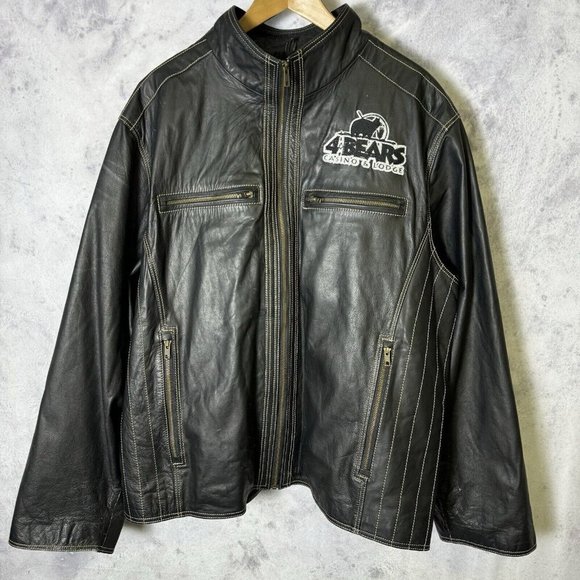 Roper Leather Jacket Mens 3XL Western Heritage Hall of Fame